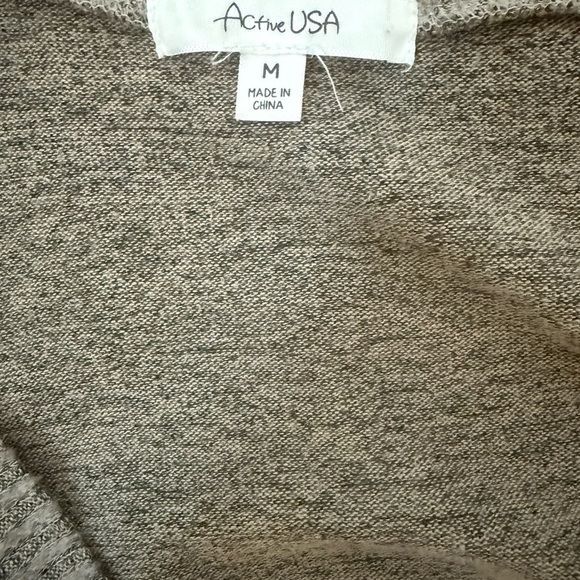 Active USA Gray Off-the-Shoulder Sweater - Picture 4 of 4